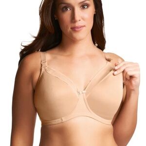 ELOMI SMOOTHING UNDERWIRE MOLDED NURSING BRA EL3912 Nude NWOT 34E